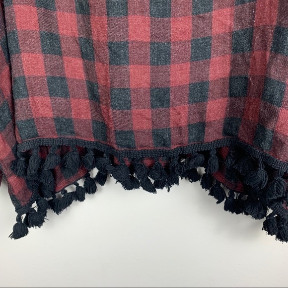 Zara Buffalo Plaid Checkered Oversized Top - Picture 4 of 9